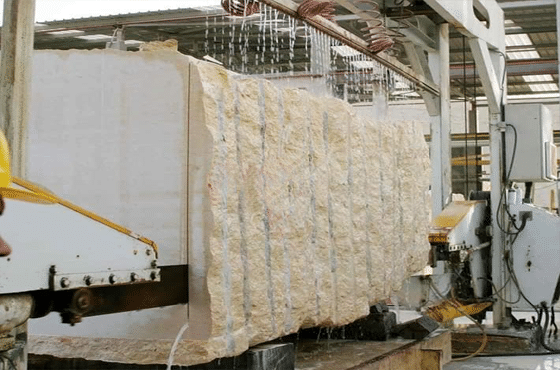 The process of manufacturing marble